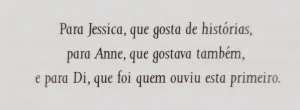 Dedicatória do livro