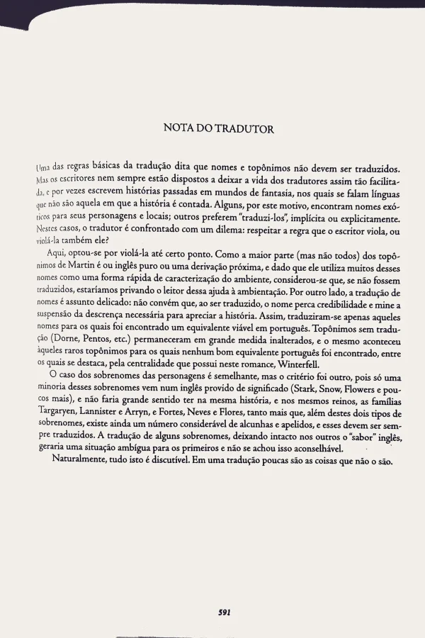 Comentários do Tradutor